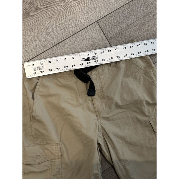 Eddie Bauer Travex Convertible Pants Mens 34 Tan Khaki Zip Off Hiking Cargos - Picture 4 of 7